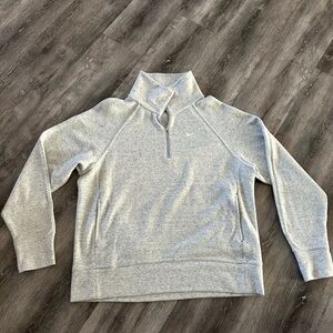 Nike Men's Light Gray Zip-Up Sweater M